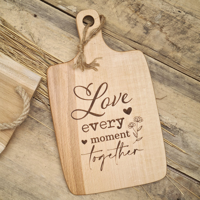 Huwelijkscadeau | Borrelplank | Love every moment together